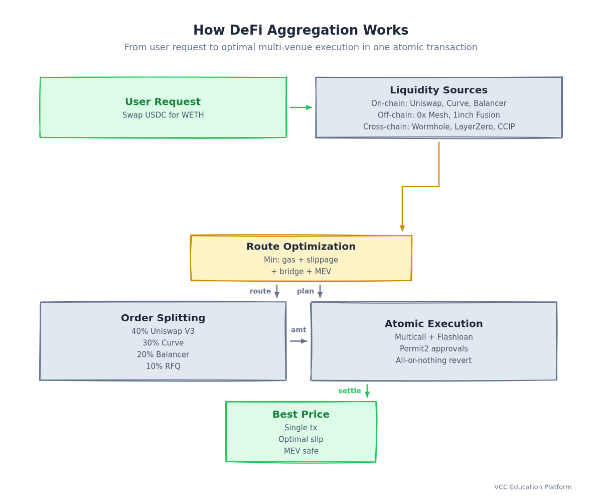 Flowchart - How DeFi Aggregation Works
