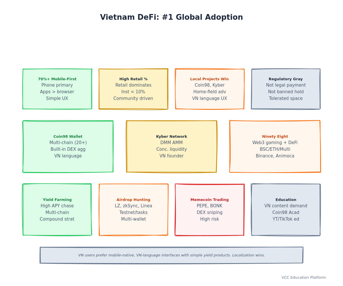 Infographic - Vietnam DeFi landscape: key projects, user behavior, regulatory stance