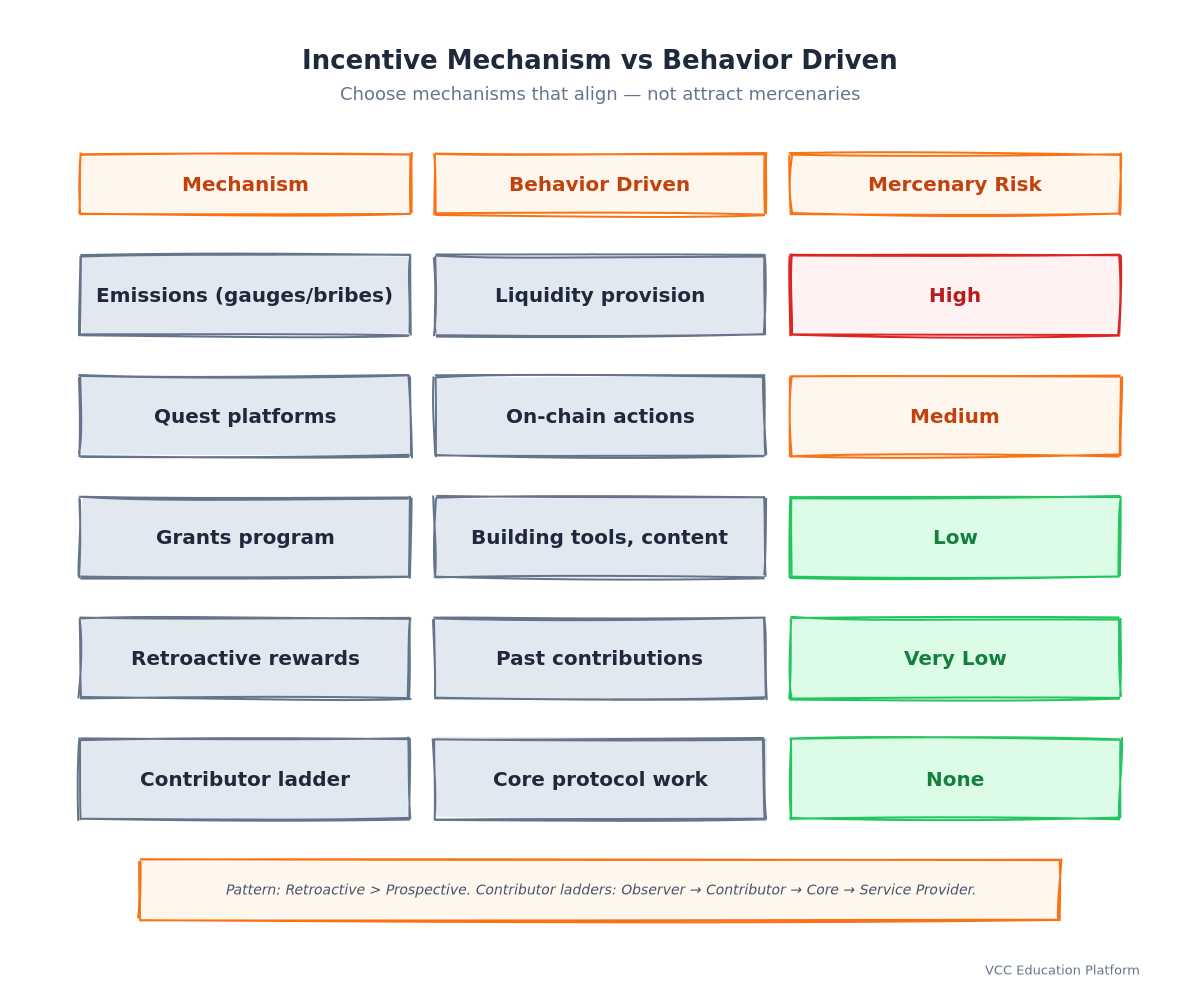 Comparison - Incentive mechanism vs behavior driven