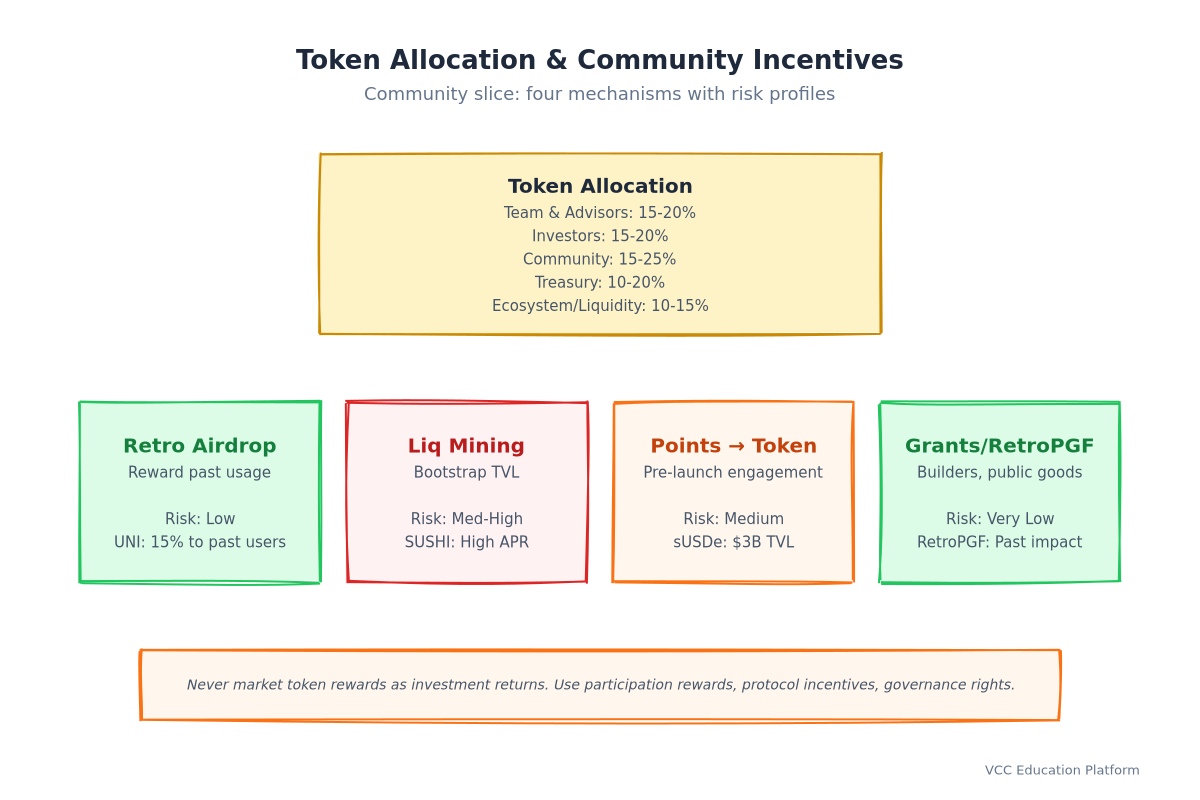 Diagram - Token allocation & community incentives