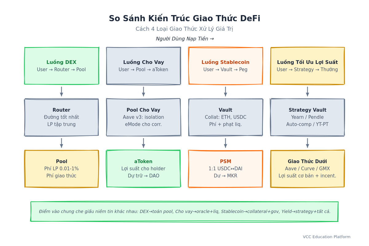 Architecture Flow - DeFi Protocol Types