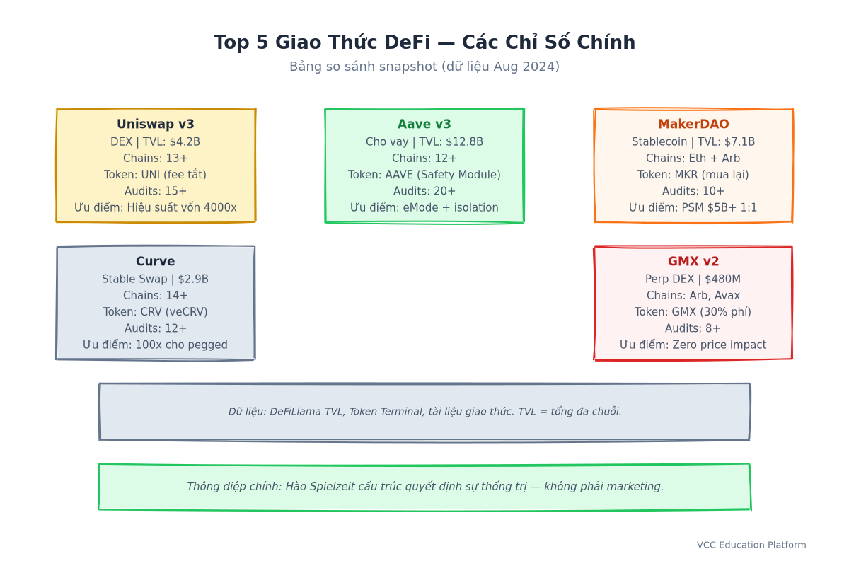 Comparison Table - Top 5 DeFi Protocols
