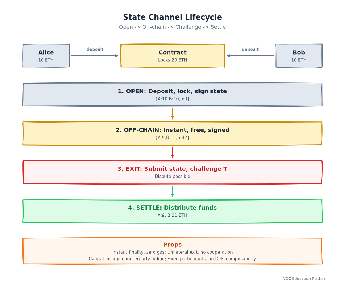 Diagram - State channel lifecycle