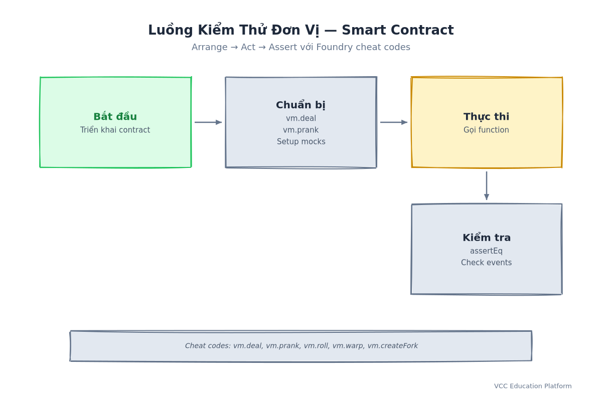 Flowchart - Unit testing flow for smart contracts