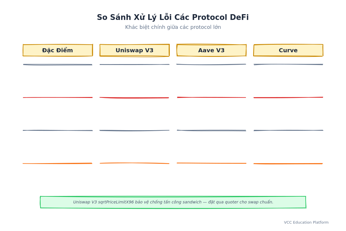 Comparison - Error types across major DeFi protocols