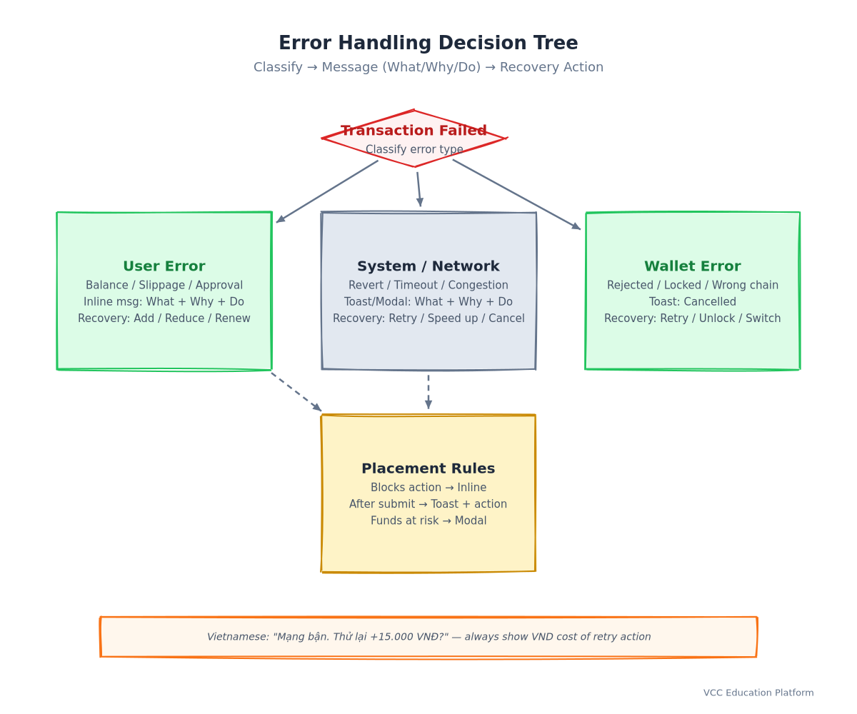 Flowchart - Error handling decision tree