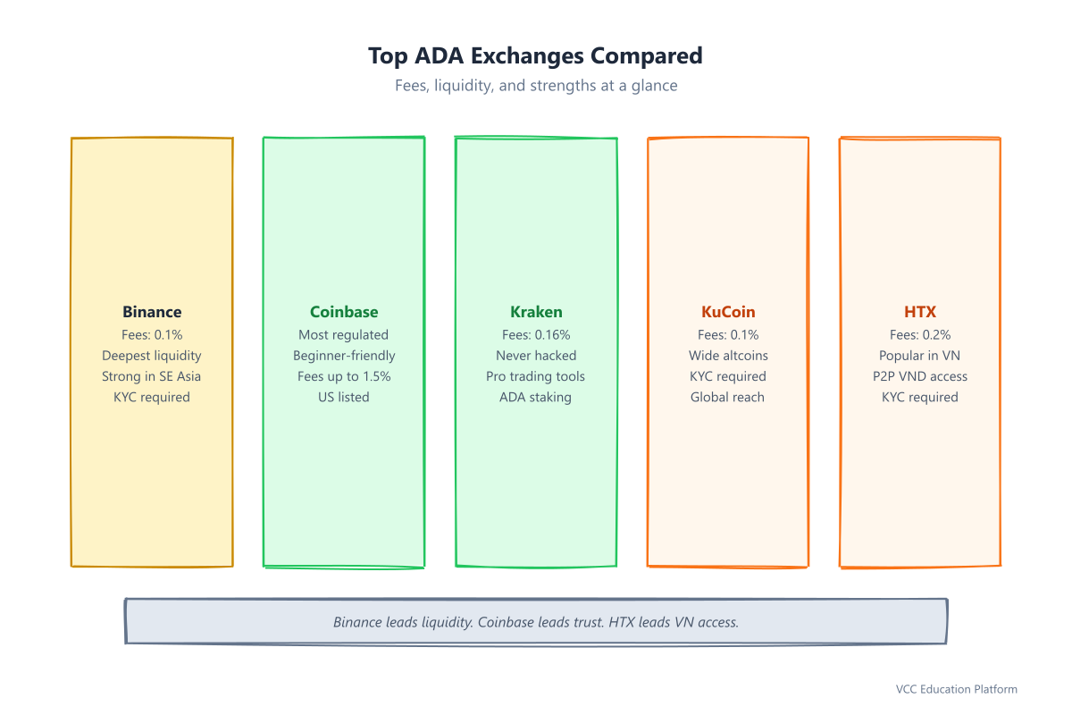Top ADA exchanges comparison