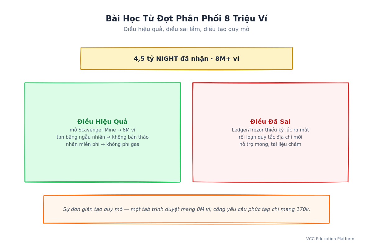 Bài học từ đợt phân phối 8 triệu ví: điều hiệu quả so với điều đã sai