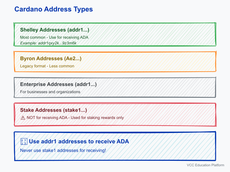 Cardano address formats explained