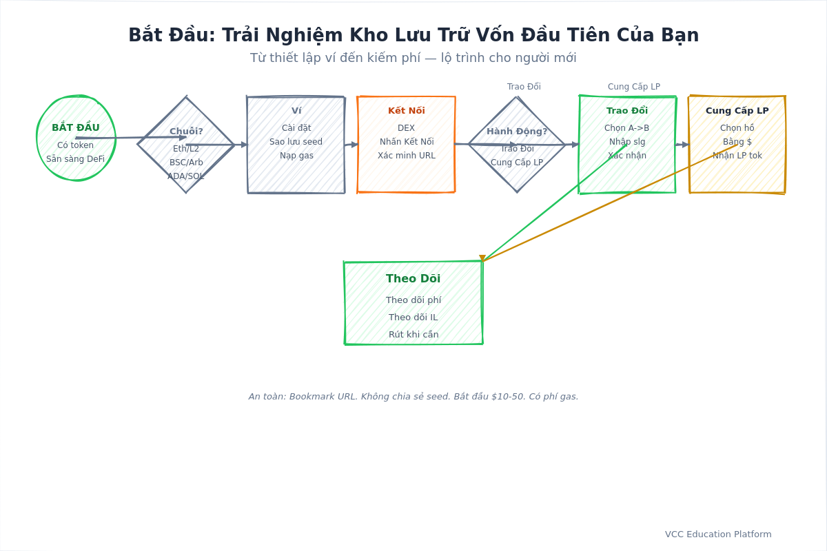 Flowchart - User onboarding process for liquidity pools