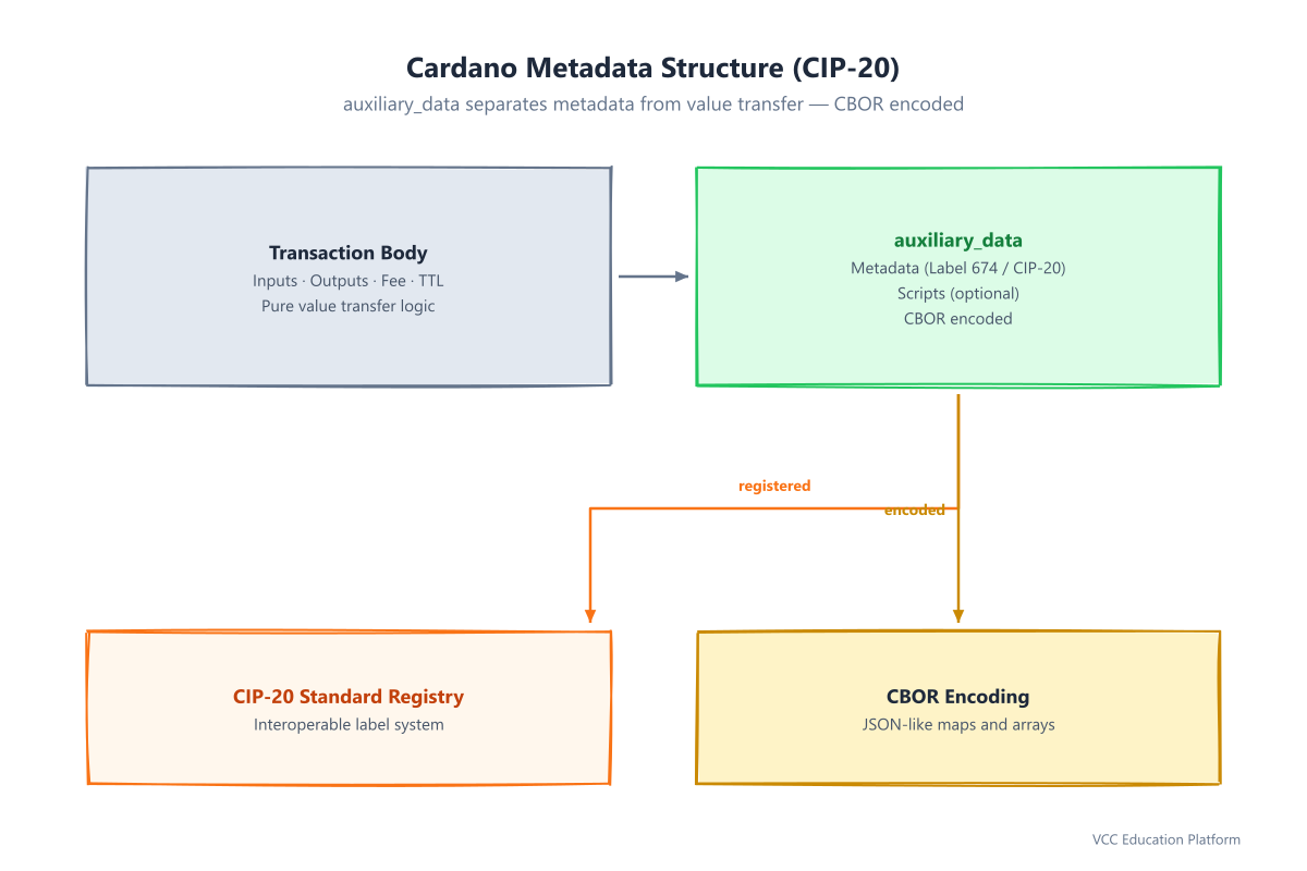 Cardano metadata structure