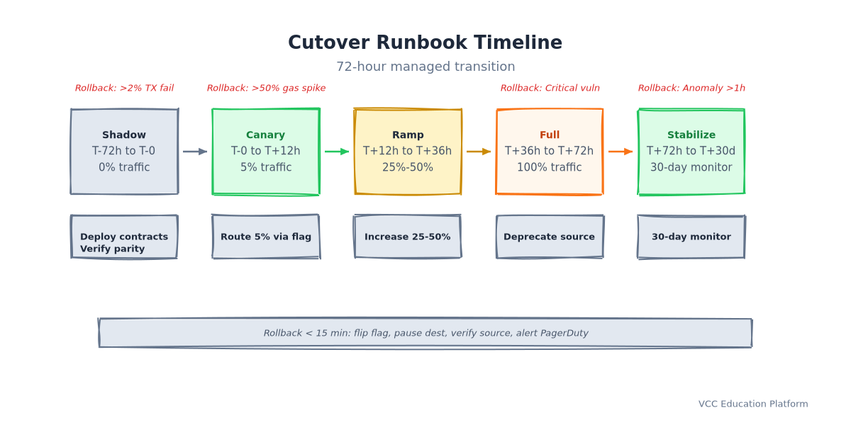 Runbook - Cutover Runbook Timeline