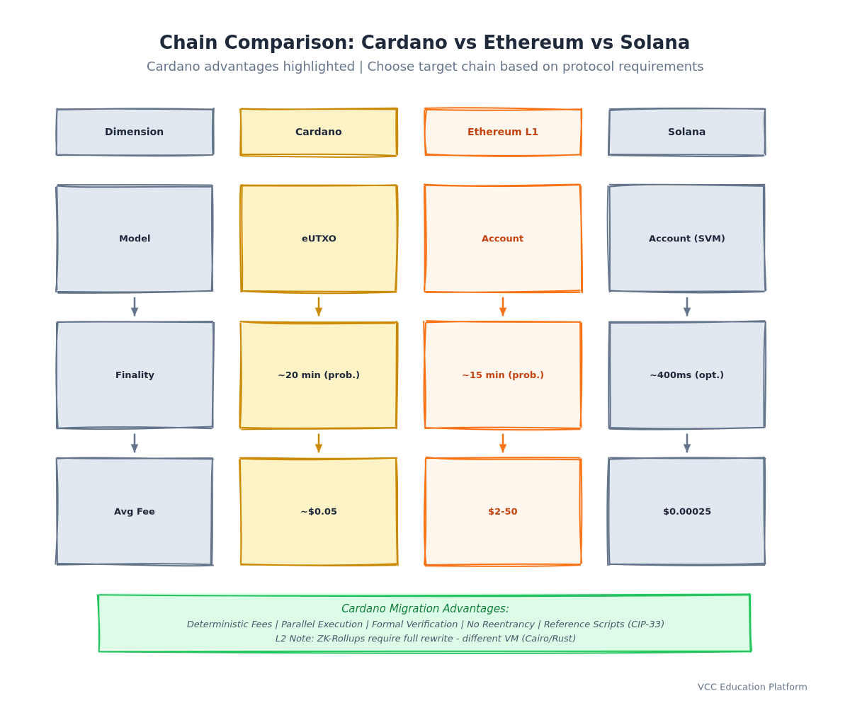 Matrix - Chain Comparison: Finality, Fees, Tooling, Developer Experience