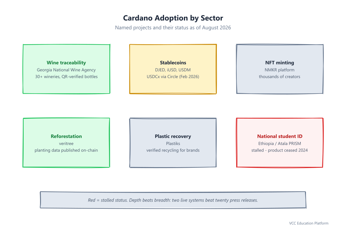 Grid - Cardano adoption by sector