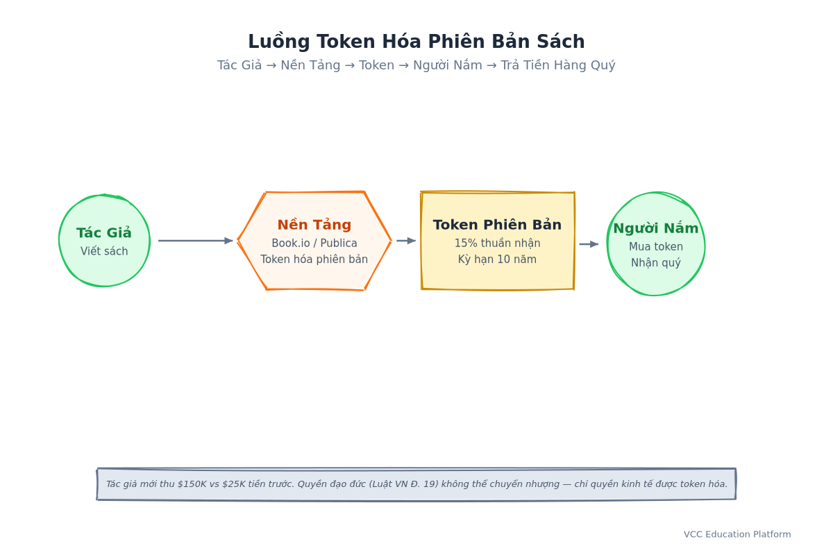 Luồng token hóa phiên bản sách
