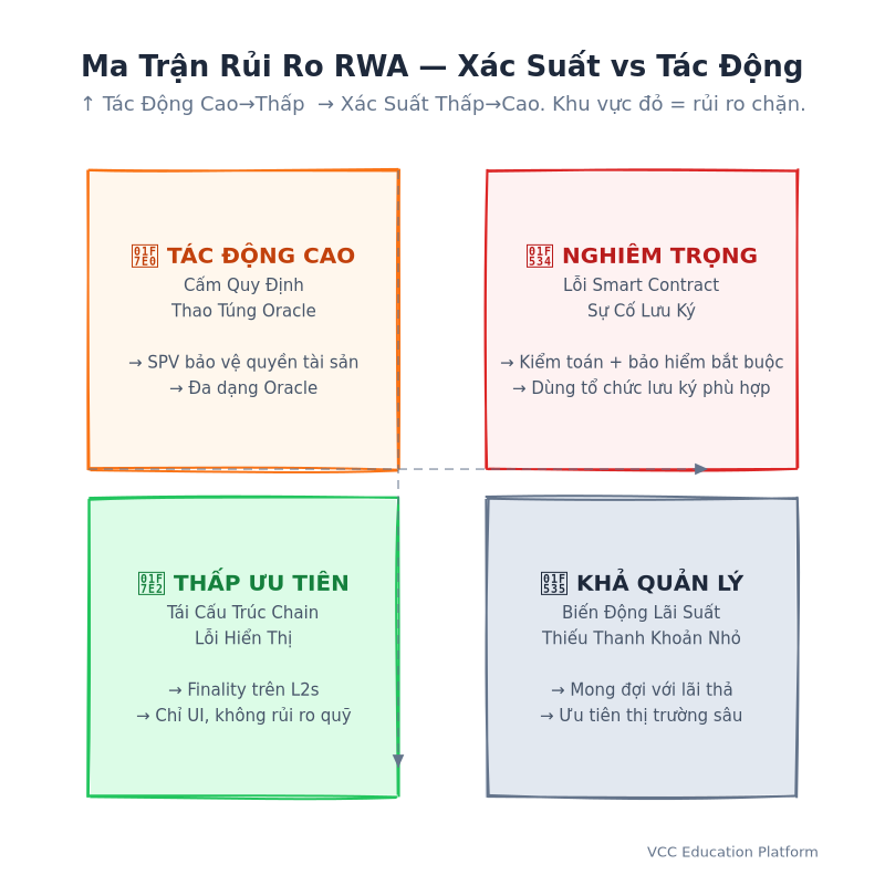 Risk Matrix - 4 quadrants: Likelihood vs Impact for each risk type