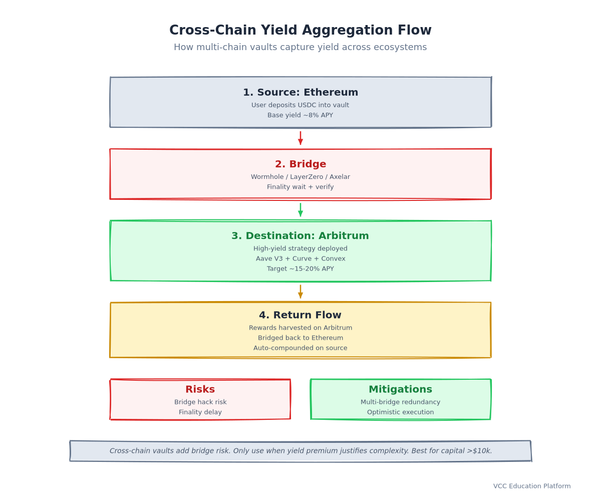 Flowchart - Cross-chain yield aggregation flow