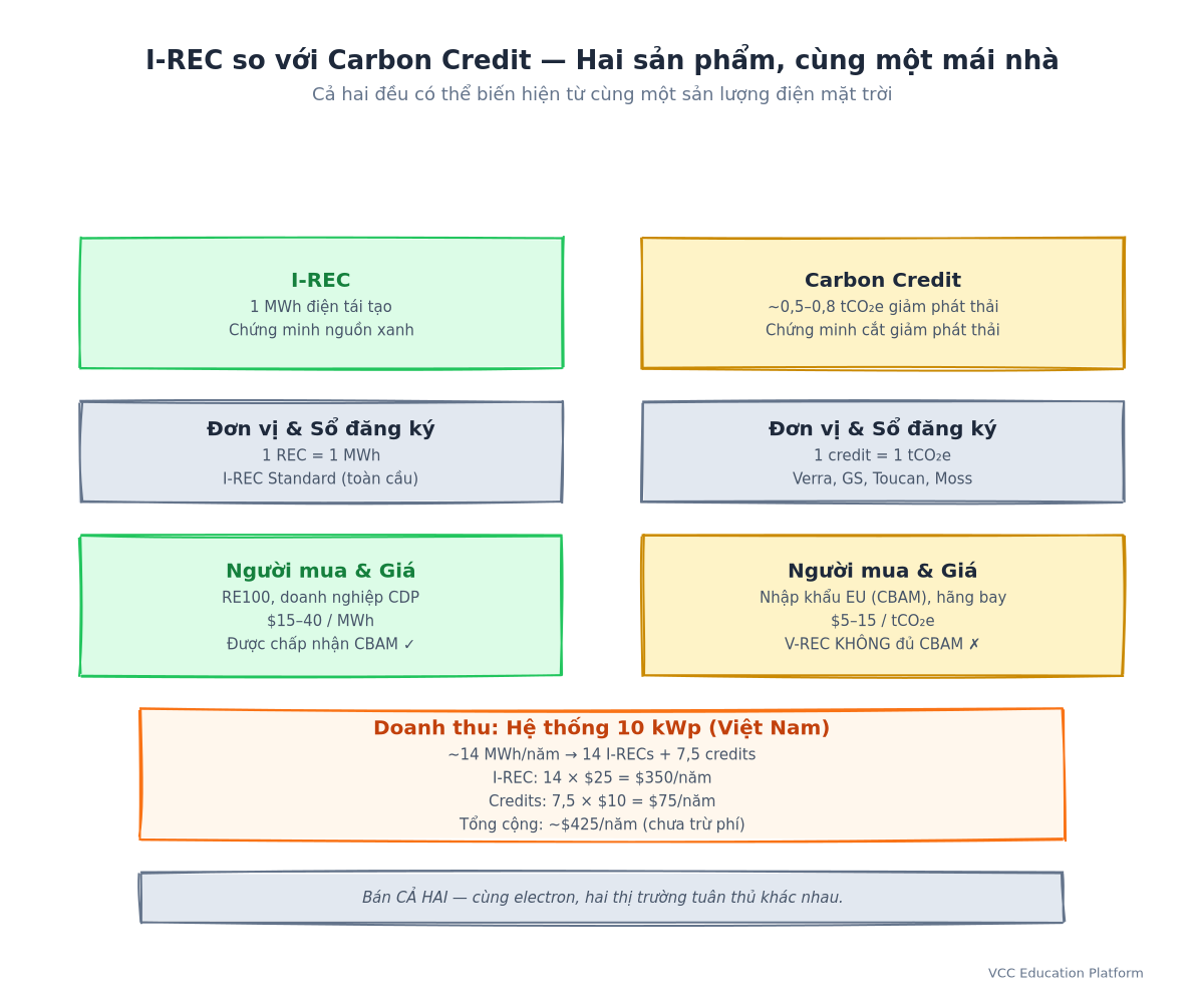 Comparison Table - REC vs Carbon Credit Differences