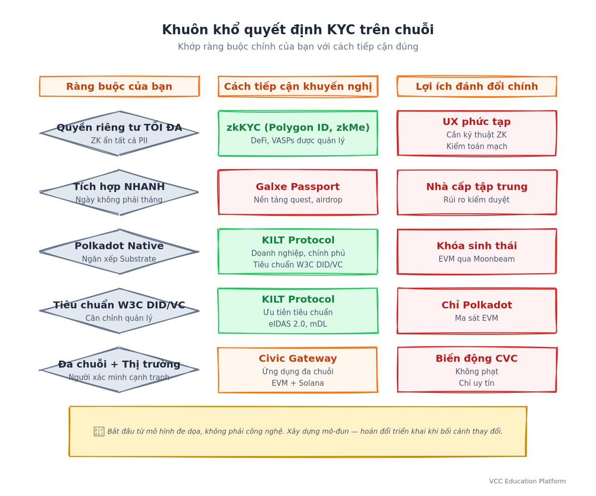 Flowchart - Which onchain KYC for your use case? Decision tree