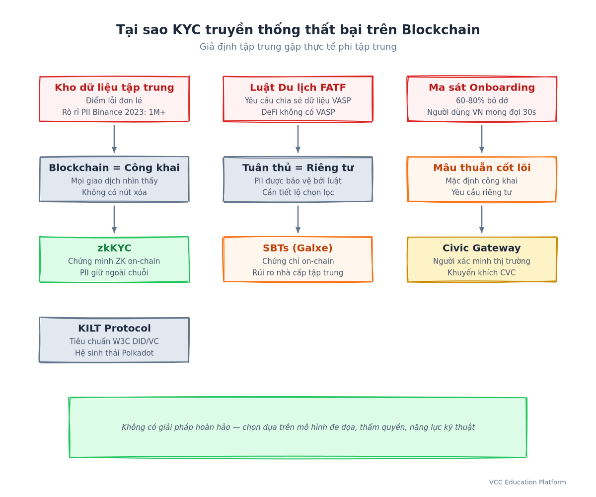 Flowchart - Traditional KYC failure modes on blockchain