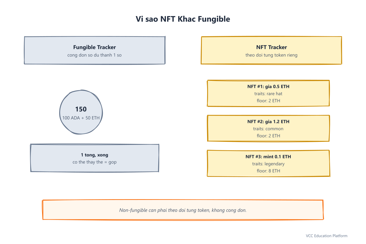 Why NFTs break fungible tracking