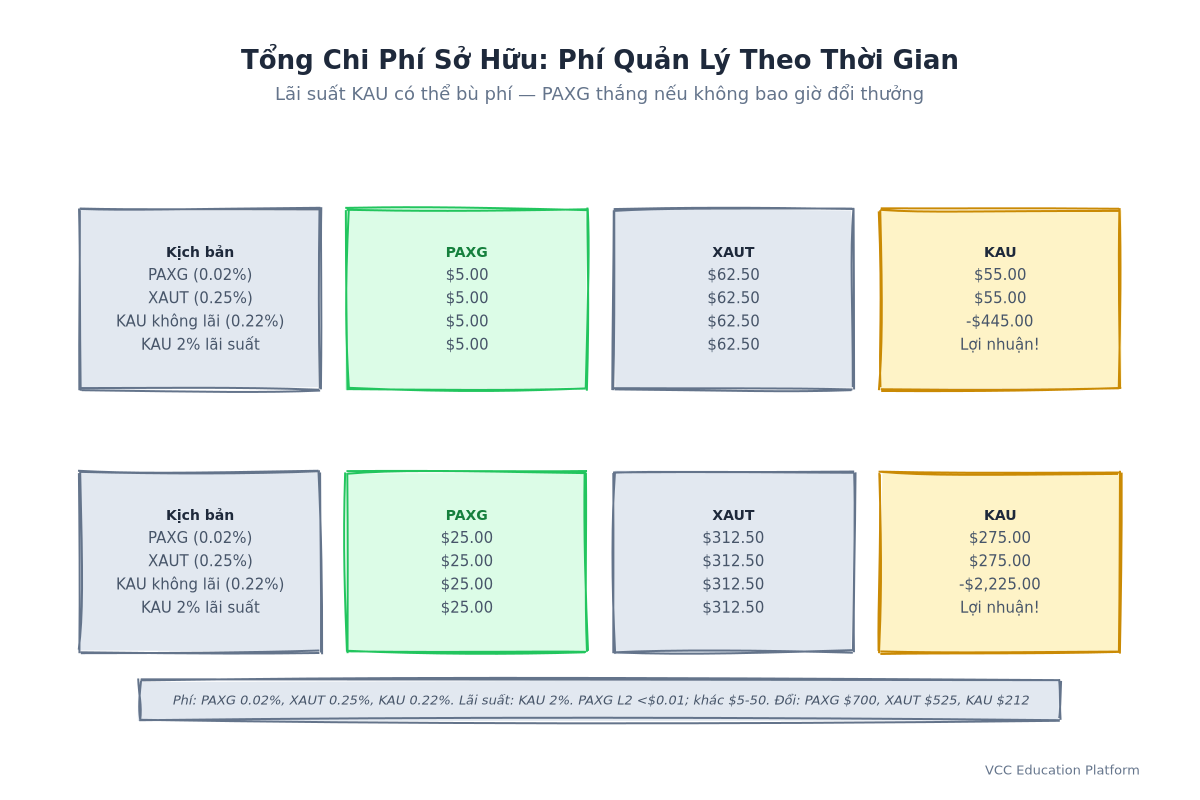 Biểu đồ so sánh: Tổng chi phí sở hữu 1 năm và 5 năm